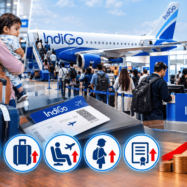 Air Travel Gets More Expensive: IndiGo Hikes Several Service Charges; Infant Tickets to Extra Baggage Cost More